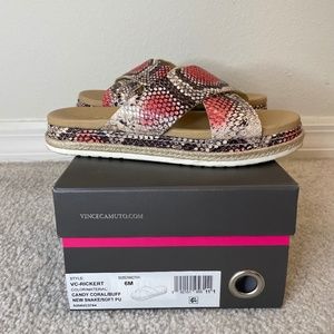 Vince Camuto Coral Snake Skin Espadrille Sandal